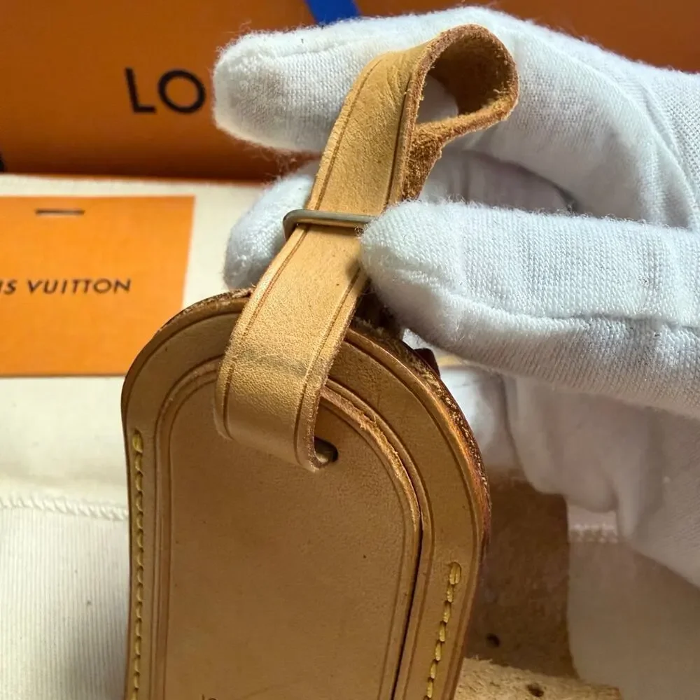 Louis Vuitton Vachetta Leather Luggage Tag and Poignet Authentic NO BOX